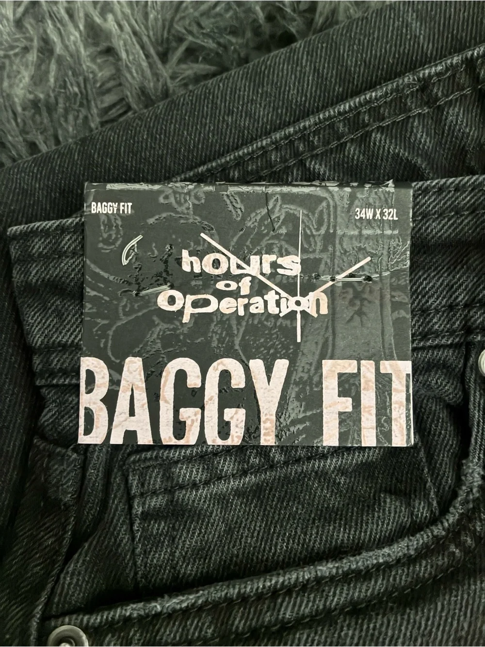 Baggy Fit Men's Black Jeans